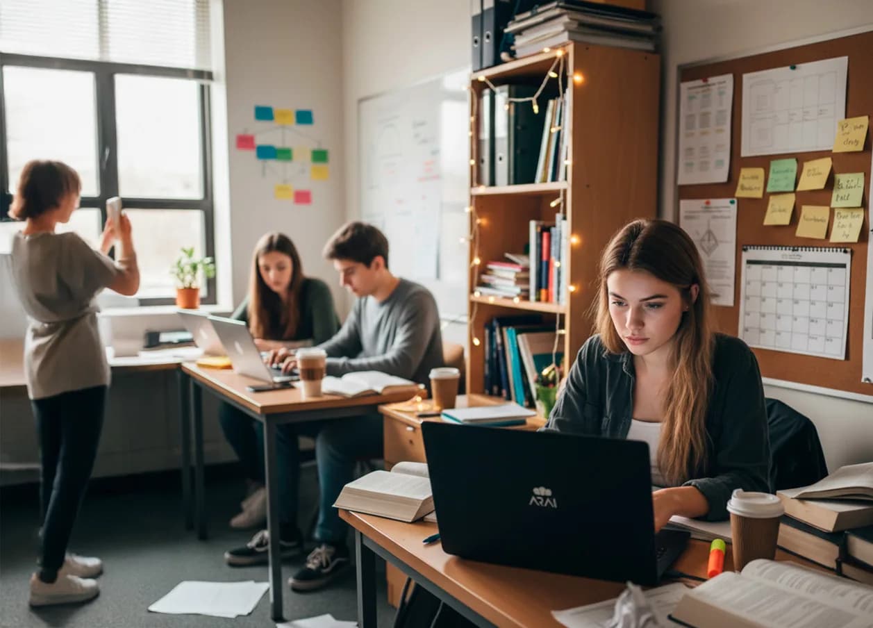 Estudiante usando una Chromebook Arai en el aula